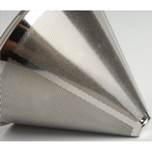 304 Stainless Steel Pour Over Coffee Filter Cone Dripper with Stand 1-4cups
