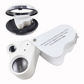 30X 60X Dual Lens LED Illuminated Mini Jewelry Magnifier