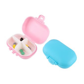 4 Compartments Portable Folding Pill Box