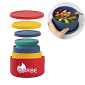 4 Sets Silicone Food Containers Round