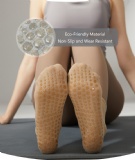 Non Slip Mid-Calf Crew Socks Grip Pilates Socks