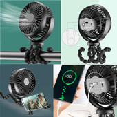 5200 mAh Flexible Tripod Portable Clip Fan 5200 mAh Flexible Tripod Portable Clip Fan