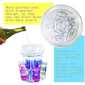 6 Shot Glass Dispenser and Holder