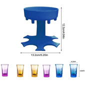 6 Shot Glass Dispenser and Holder