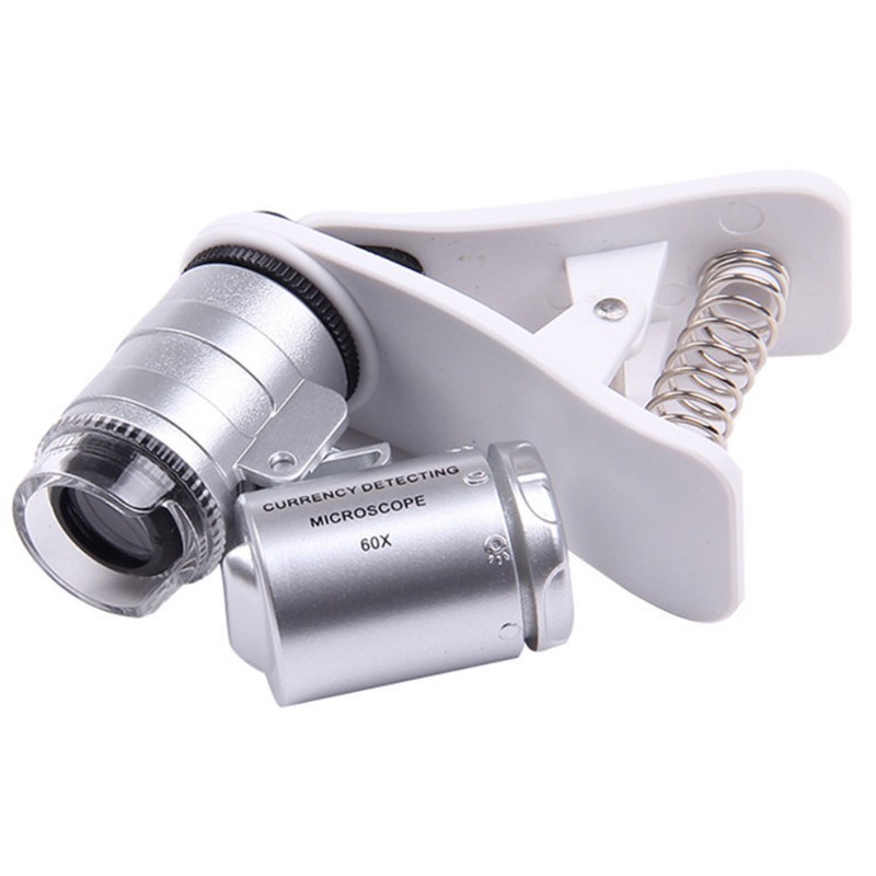 60X Zoom LED Microscope Magnifier w/Clip for Universal Cellphone 60X Zoom LED Microscope Magnifier w/Clip for Universal Cellphone