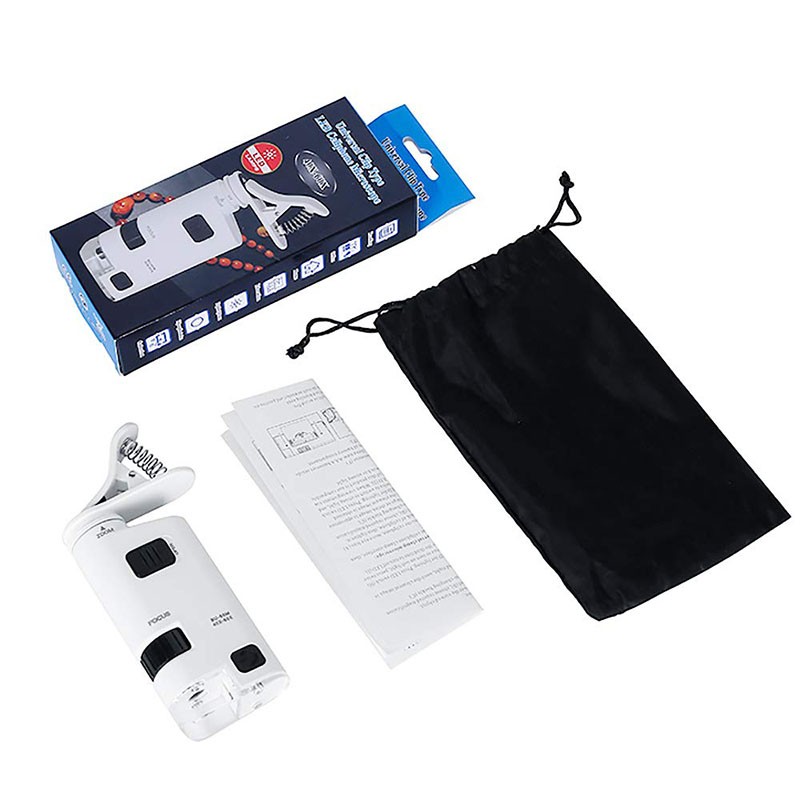 80-120x LED Clip-type Microscope Magnifier