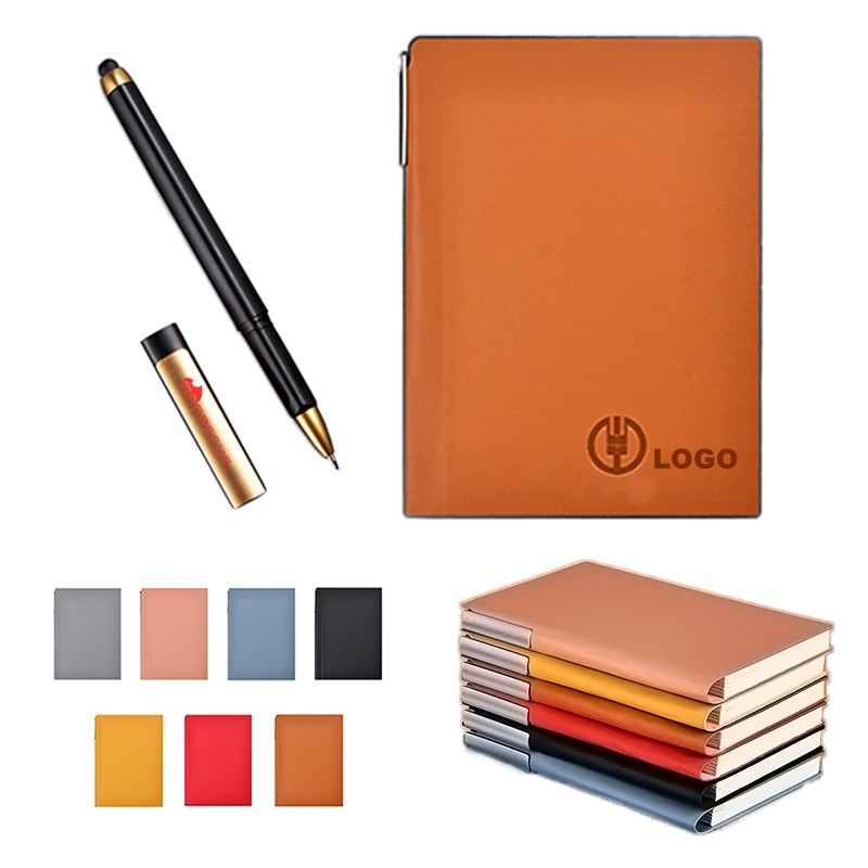 96 Sheets A5 Notebook With Soft Touch Ballpoint Pen