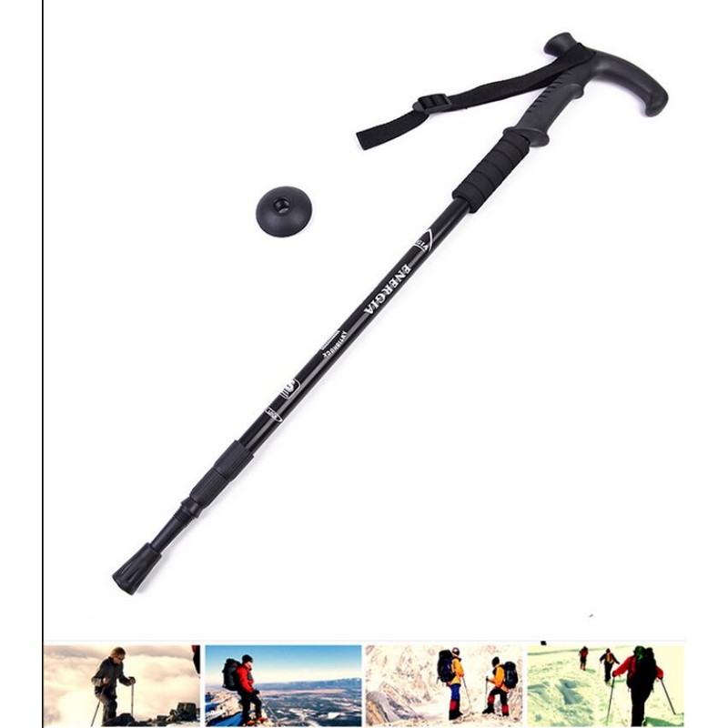 Adjustable Anti Shock Trekking Poles with Compass