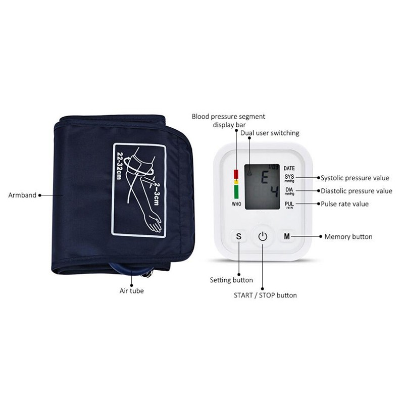 Arm Blood Pressure Monitor with Cuff