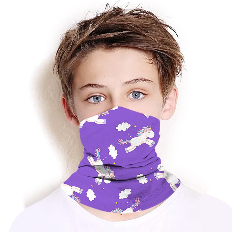Back to School Reusable Youth Neck Gaiter Seamless Kids Face Mask