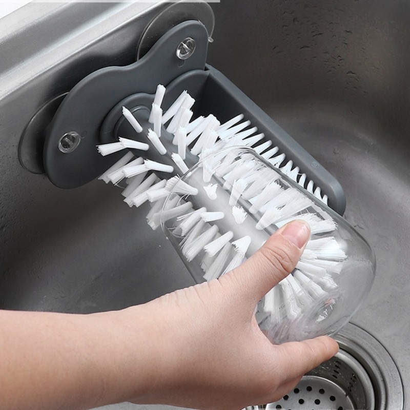 Bottle Brush Wall-mounted Bottle Brush Cups Washing Tool Dish Brush