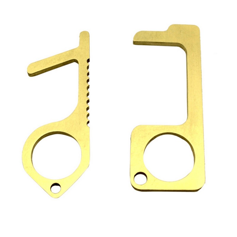 Brass Non-Contact Door Opener Contactless Elevator Button Key Tool Brass Non-Contact Door Opener Contactless Elevator Button Key Tool