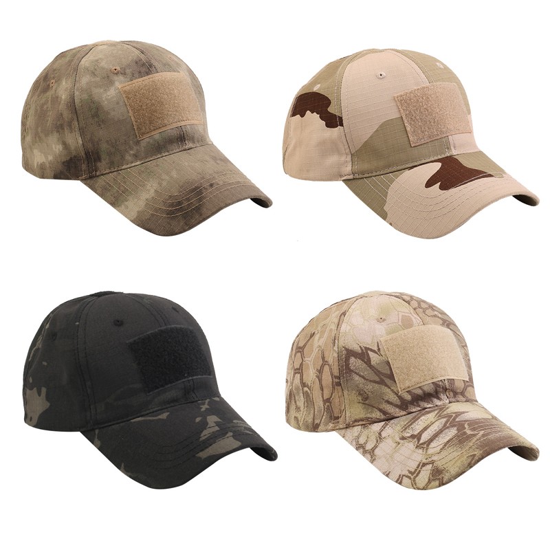 Camo Cap with Tactical Patche