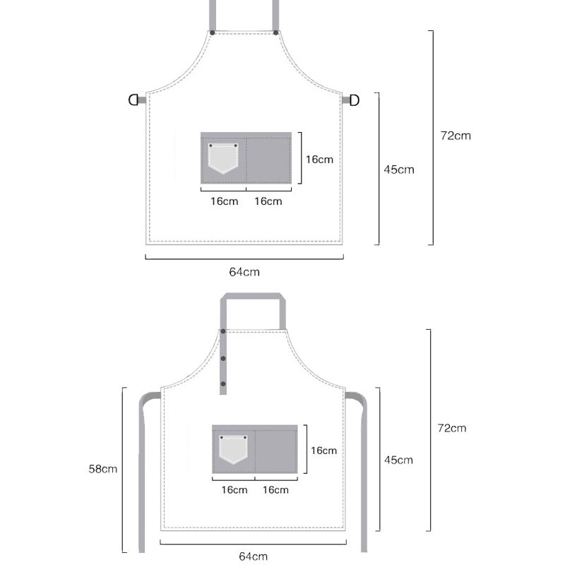 Canvas Shop Apron with Pockets