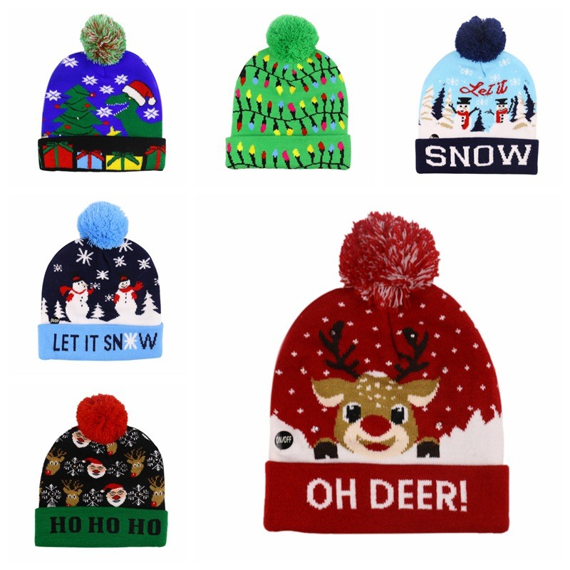 Christmas LED Lighting Knit Hat Beanie