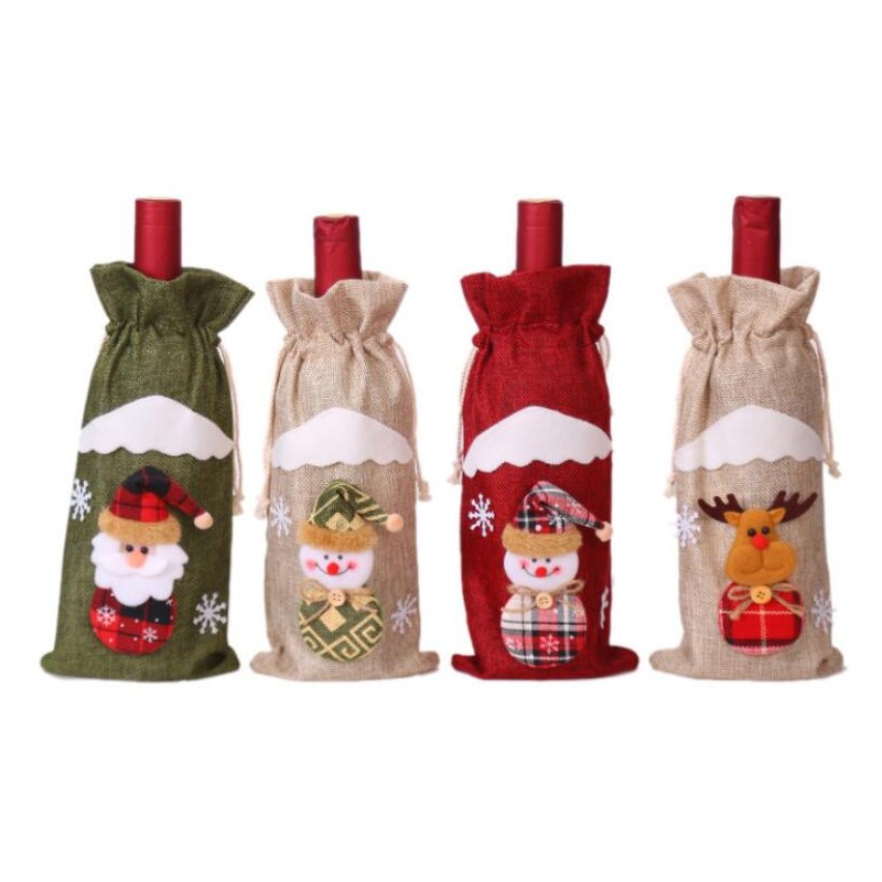 Christmas Wine Bottle Gift Bag Christmas Wine Bottle Gift Bag
