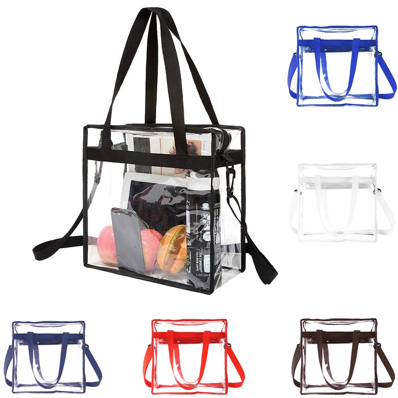 Clear Pvc Tote With Shoulder Straps Clear Pvc Tote With Shoulder Straps