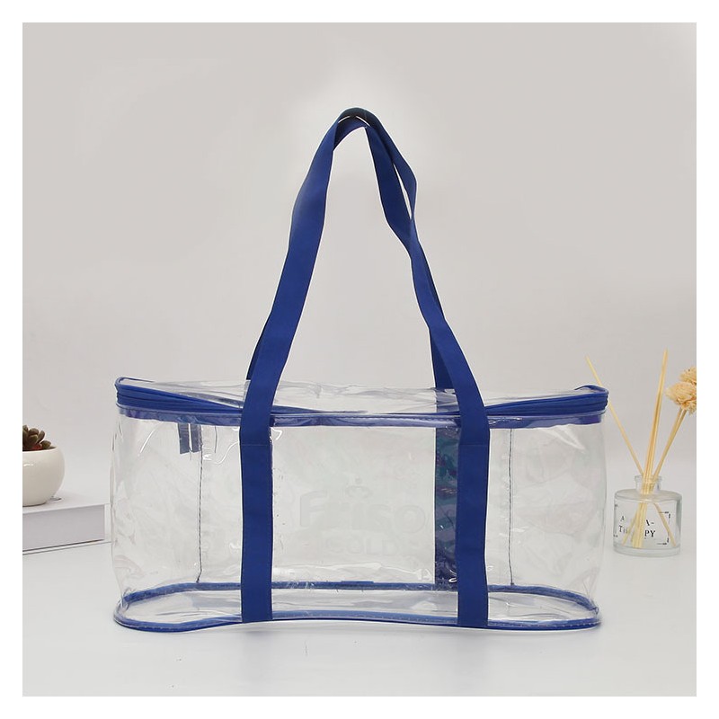 Clear Vinyl Travel Size Cosmetic Tote Bag