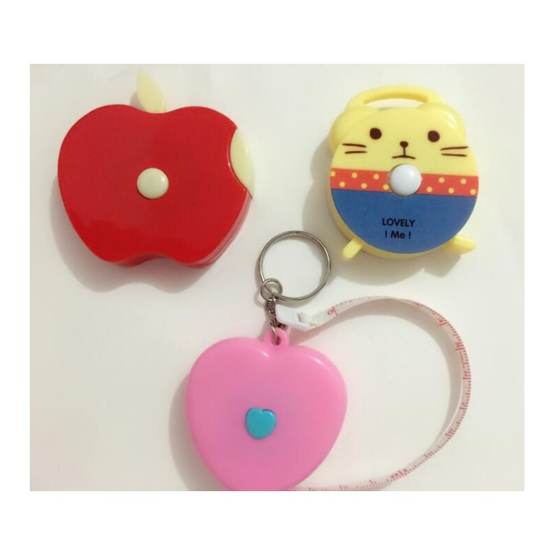 Colorful Star Keychain With Tape Measure