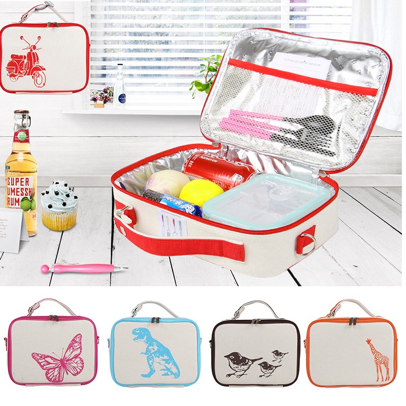 Cotton Insulated Lunch Cooler Bag Cotton Insulated Lunch Cooler Bag