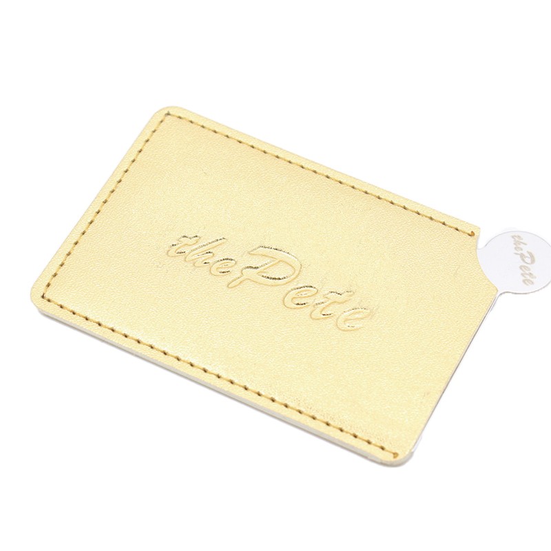 Credit Card Shaped Mirror With Leather Cover