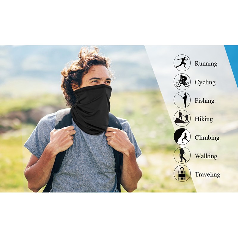 Custom Hemmed Neck Gaiter Tube Bandana Headwear Face Mask