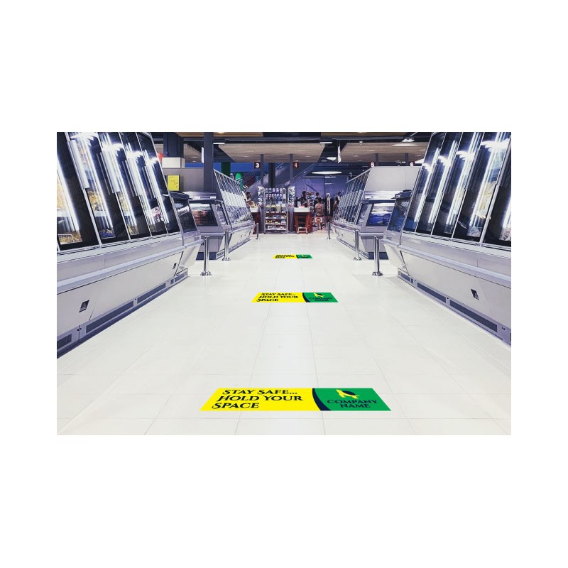 Custom Print Social Distancing Stay Safe Floor Decal