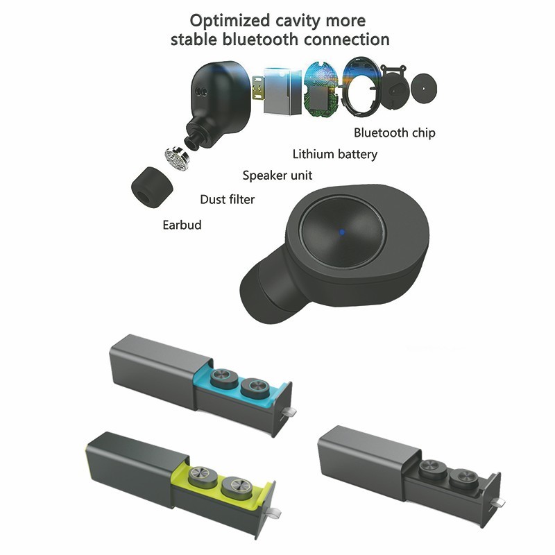 Dual Wireless Stereo Ear buds with Charging Case