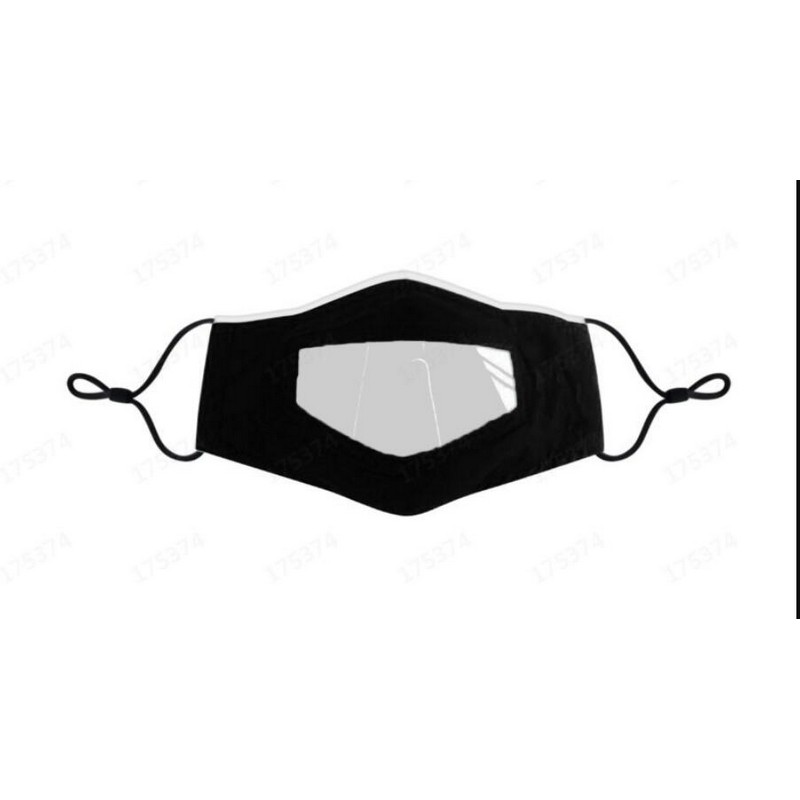 Face Mask with Anti-Fog Mouth Window