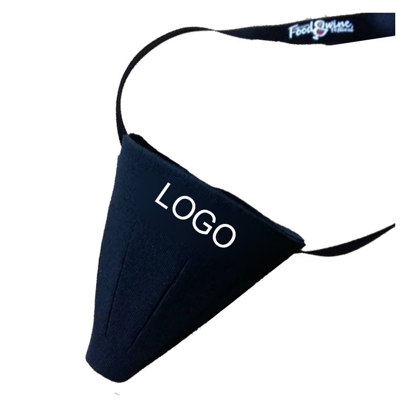 Fan shaped Neo Wine Glass Holders Lanyards