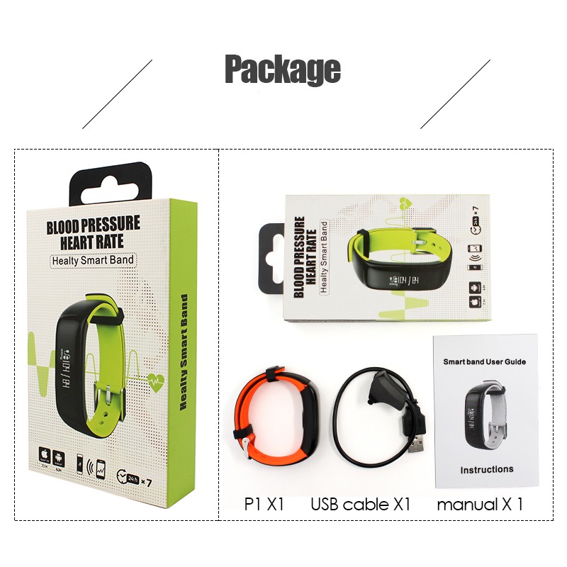 Fitness Tracker w/Heart Rate & Blood Pressure Monitor