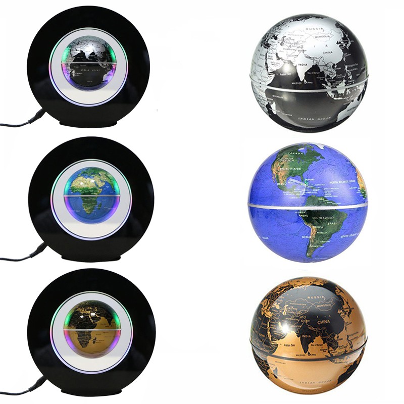Floating Globe with Colored LED Lights Floating Globe with Colored LED Lights
