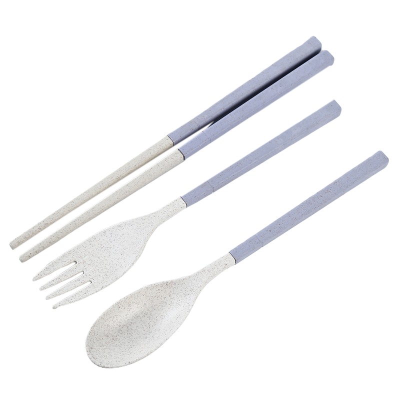 Foldable Portable Wheat Straw Tableware Set