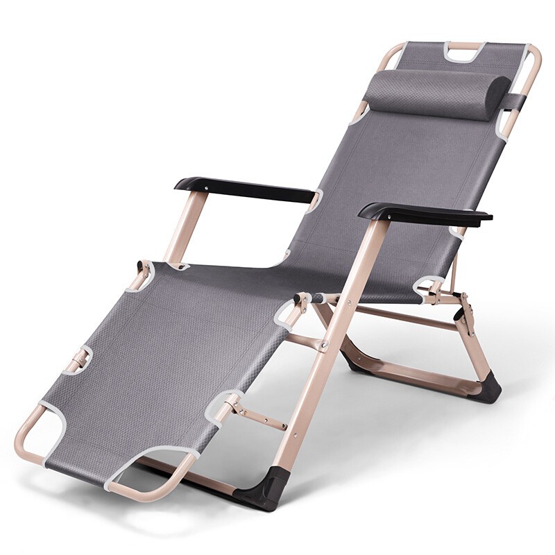 Folding Patio Lounge Chair with Pillow