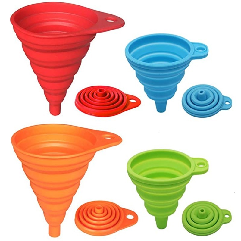 Food Grade Collapsible Silicone Funnel 3 3/8"d x 4"h
