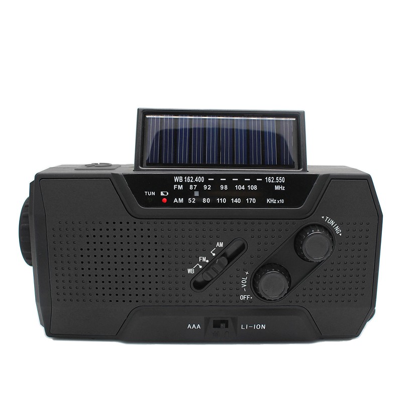 Hand Crank Portable Emergency Cell Phone Charger w/ Radio/Flashlight and Motion Sensor Reading Lamp