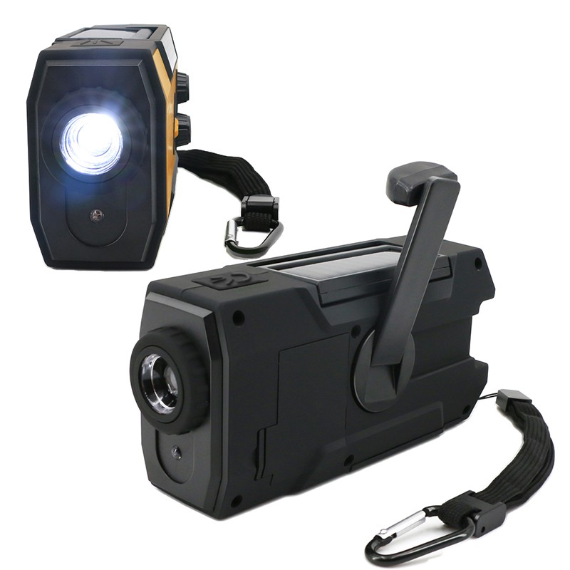 Hand Crank Portable Emergency Cell Phone Charger w/ Radio/Flashlight and Motion Sensor Reading Lamp
