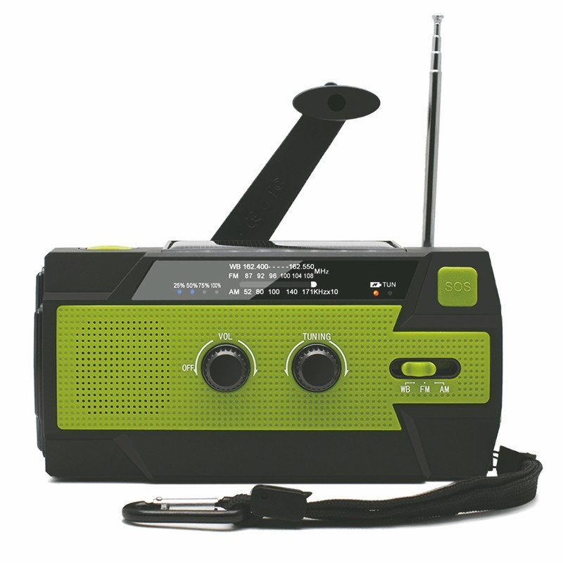 Hand Crank Portable Emergency Cell Phone Charger with Radio/Flashlight and Motion Sensor Reading Lam