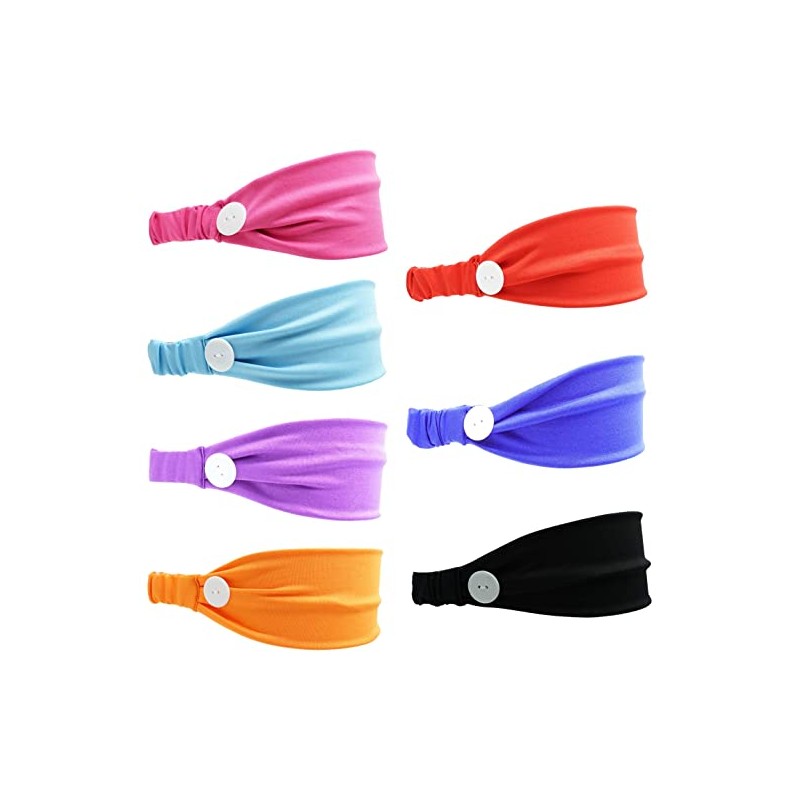 Headbands With Buttons Holder For Face Mask