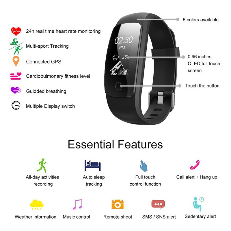 Heart Rate Monitor/Fitness Smart Watch