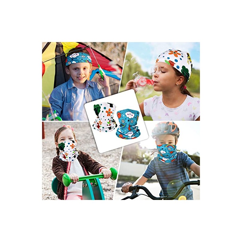Imprinted Kids Face Mask Youth Hemmed Neck Gaiter