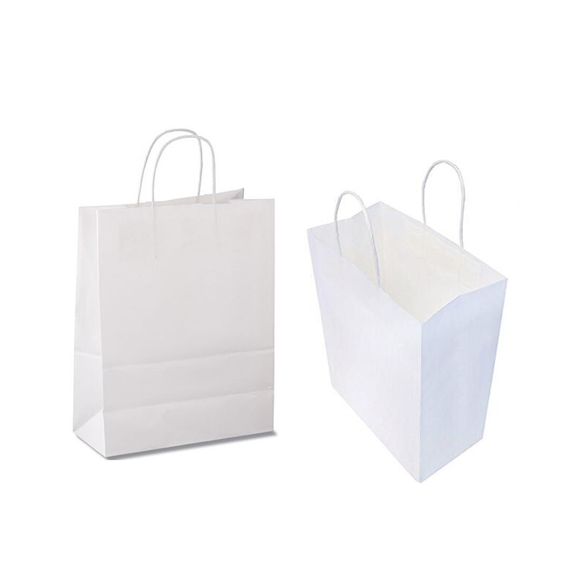 Kraft Paper White Shopping Bags Kraft Paper White Shopping Bags