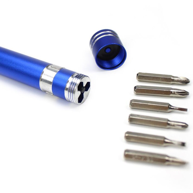 LED Aluminum Tool Pen With Screwdriver