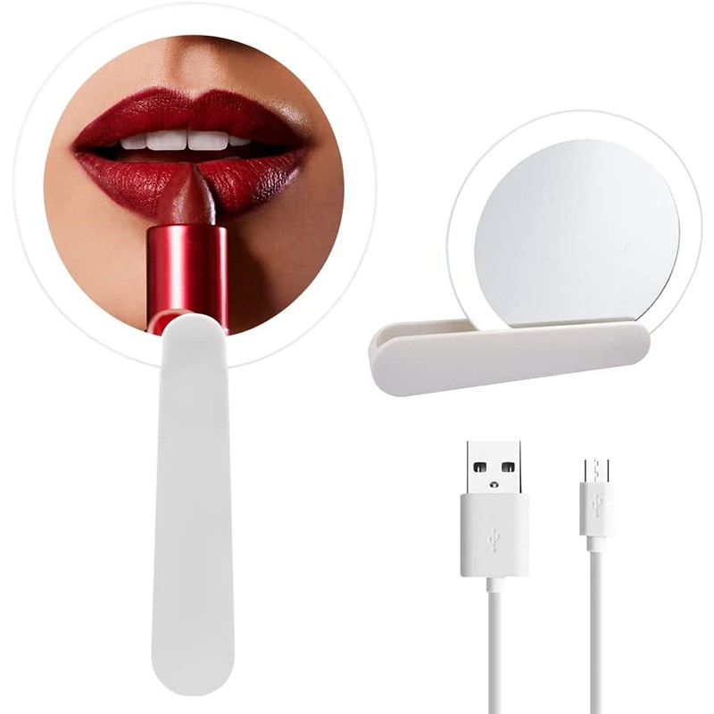 LED Foldable Handheld Makeup Mirror