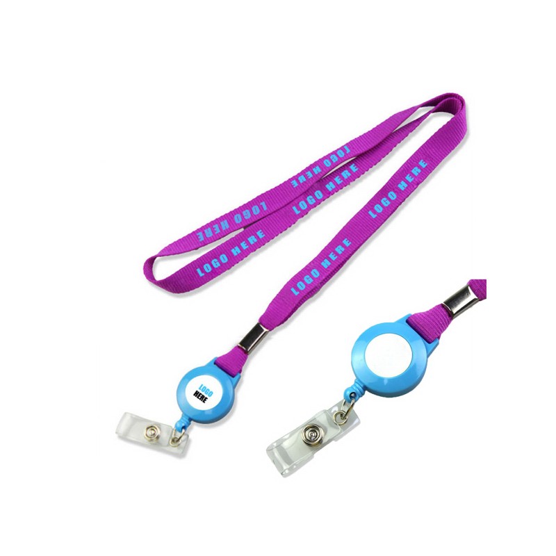 Lanyard With Round Retractable Badge Reel Lanyard With Round Retractable Badge Reel