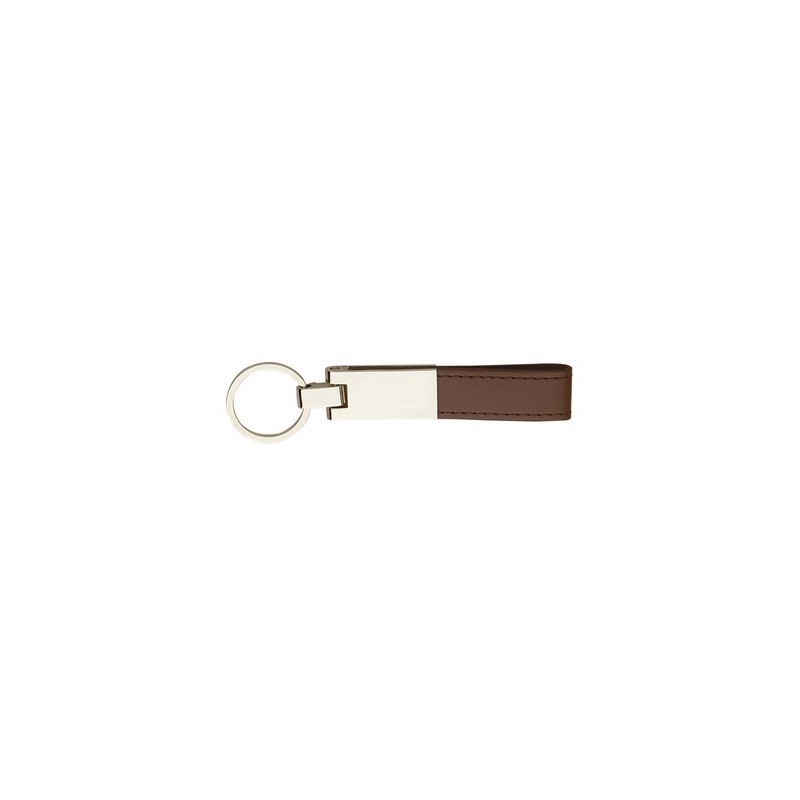 Leather & Silver Keyring