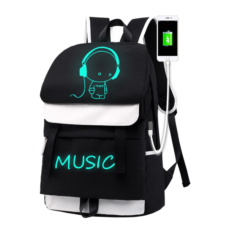 Luminous USB Charging Backpack
