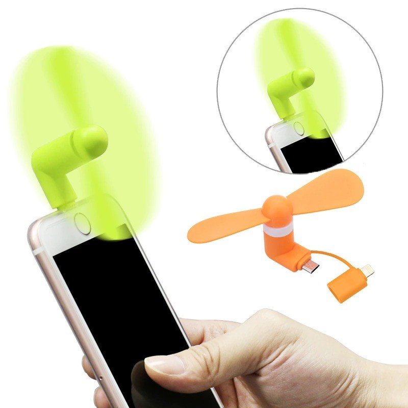 Mini USB Fan Dual with Lightning and Micro USB Phone Mini USB Fan Dual with Lightning and Micro USB Phone