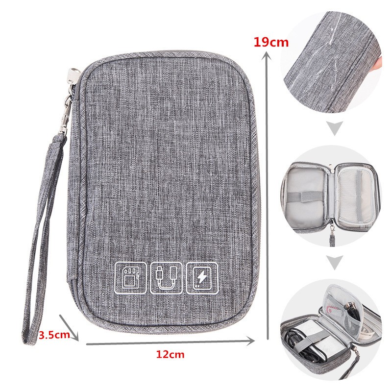 Multi-function Data Cable Charger Storage Bag