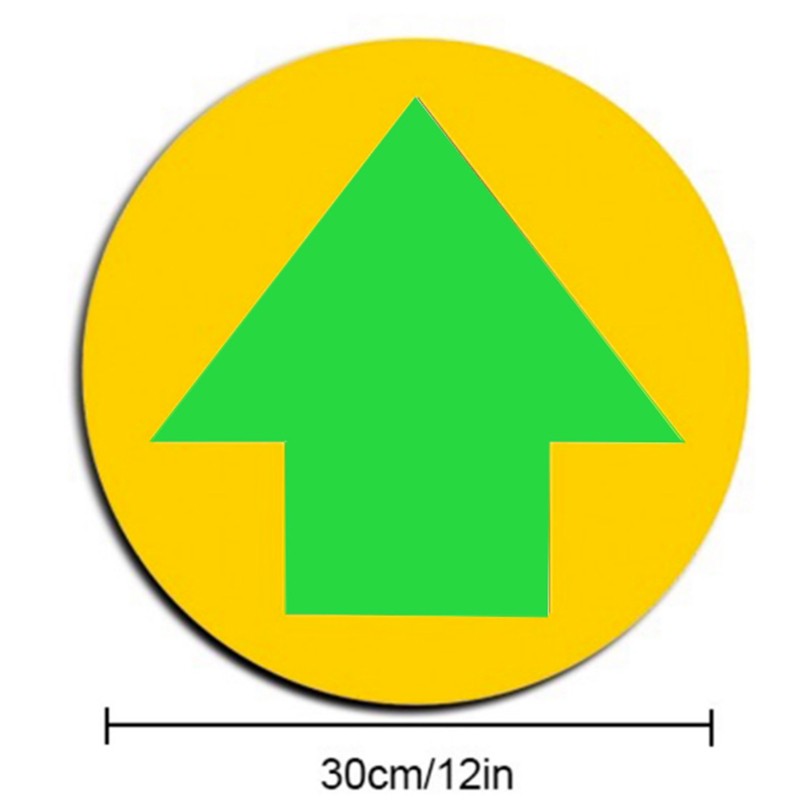 PPE 12" Social Distancing Floor Decals Safety Floor Sign Marker